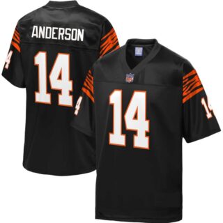 Men's Cincinnati Bengals #14 Ken Anderson Black Pro Line Stitched Jersey