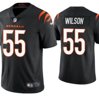 Men's Cincinnati Bengals #55 Logan Wilson 2021 Black Vapor Untouchable Limited Stitched Jersey