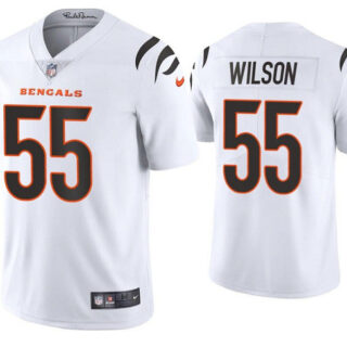 Men's Cincinnati Bengals #55 Logan Wilson 2021 White Vapor Untouchable Limited Stitched Jersey