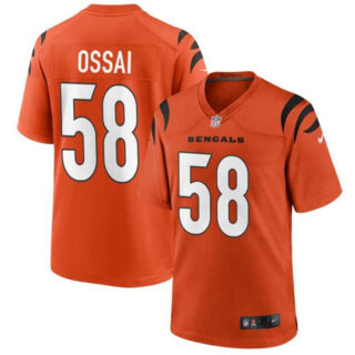 Men's Cincinnati Bengals #58 Joseph Ossai Orange Stitched Game Jersey