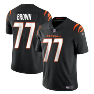 Men's Cincinnati Bengals #77 Trent Brown Black Vapor Untouchable Limited Stitched Jersey