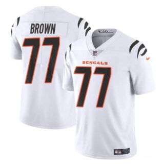 Men's Cincinnati Bengals #77 Trent Brown White Vapor Untouchable Limited Stitched Jersey