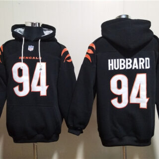 Men's Cincinnati Bengals #94 Sam Hubbard Black Pullover Hoodie