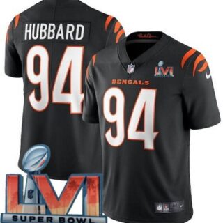 Men's Cincinnati Bengals #94 Sam Hubbard Limited Black 2022 Super Bowl LVI Bound Vapor Jersey