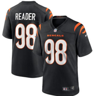 Men's Cincinnati Bengals #98 D.J. Reader Black Stitched Game Jersey