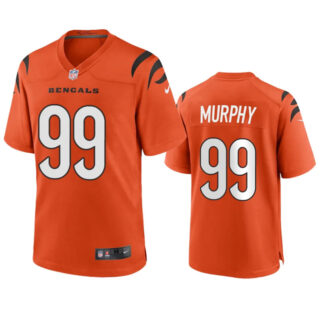 Men's Cincinnati Bengals #99 Myles Murphy Orange Stitched Game Jersey