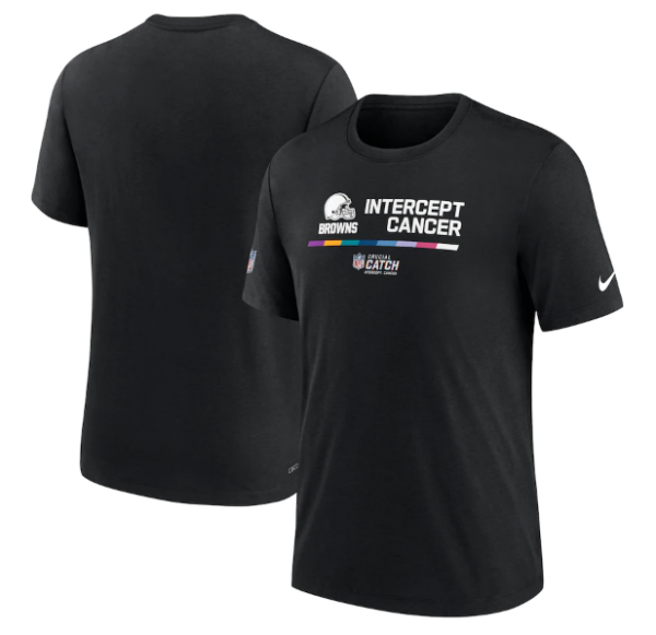 Men's Cleveland Browns 2022 Black Crucial Catch Performance T-Shirt