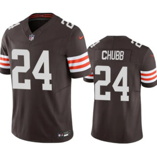 Men's Cleveland Browns #24 Nick Chubb Brown 2023 F.U.S.E. Vapor Untouchable Limited Stitched Jersey