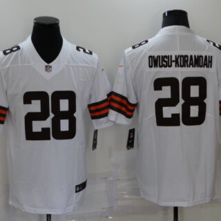 Men's Cleveland Browns #28 Jeremiah Owusu Koramoah White 2020 NEW Vapor Untouchable Stitched NFL Nike Limited Jersey