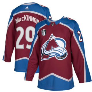 Men's Colorado Avalanche #29 Nathan MacKinnon 2022 Burgundy Stanley Cup Final Patch Stitched Jersey