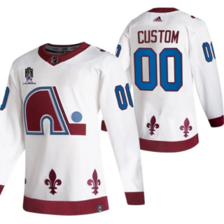 Men's Colorado Avalanche Avtive Player Custom 2022 White Stanley Cup Champions Patch Stitched JerseyS