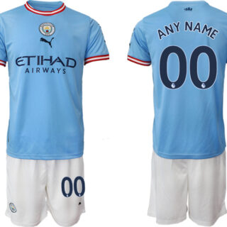 Men's Custom Manchester City Home Jersey