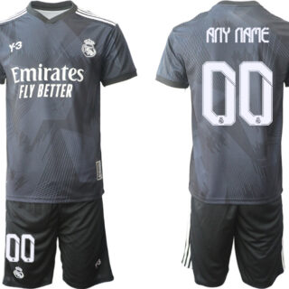 Men's Custom Real Madrid Black Jersey