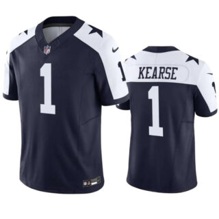 Men's Dallas Cowboys #1 Jayron Kearse Navy White 2023 F.U.S.E. Vapor Limited Stitched Football Jersey