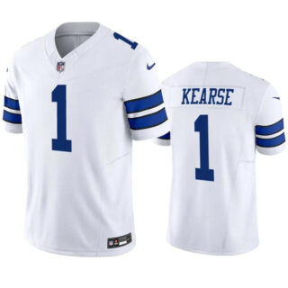 Men's Dallas Cowboys #1 Jayron Kearse White 2023 F.U.S.E. Vapor Limited Stitched Football Jersey