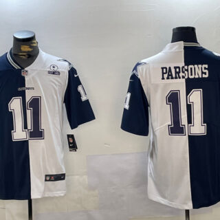 Men's Dallas Cowboys #11 Cedrick Wilson White Navy Vapor Limited Stitched Jersey