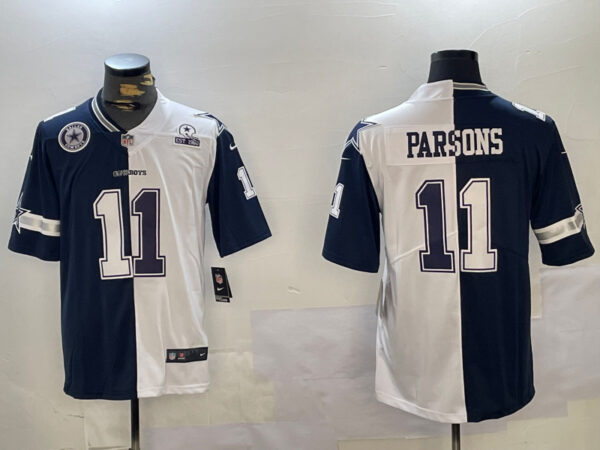 Men's Dallas Cowboys #11 Cedrick Wilson White Navy Vapor Limited Stitched Jerseys