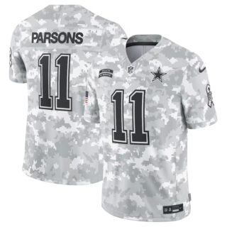 Men's Dallas Cowboys #11 Micah Parsons 2024 Arctic Camo Salute To Service Limited Stitched Football Jersey