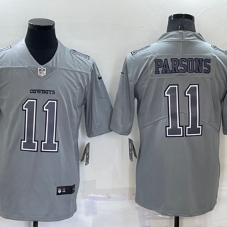Men's Dallas Cowboys #11 Micah Parsons Grey Atmosphere Fashion Stitched Jersey
