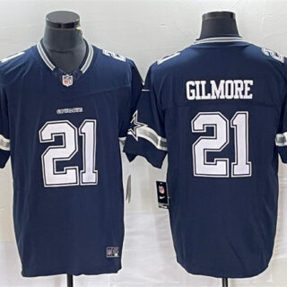 Men's Dallas Cowboys #21 Stephon Gilmore Navy 2023 F.U.S.E. Limited Stitched Football Jersey