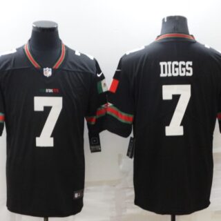 Men's Dallas Cowboys #7 Trevon Diggs Black Mexico Stitched Jersey