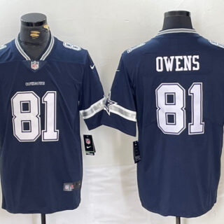 Men's Dallas Cowboys #81 Terrell Owens Navy Vapor Untouchable Limited Stitched Football Jersey