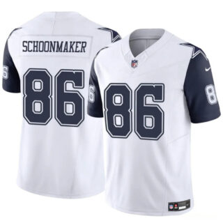 Men's Dallas Cowboys #86 Luke Schoonmaker White 2023 F.U.S.E Vapor Untouchable Limited Stitched Football Jerseys