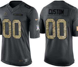 Men's Dallas Cowboys Anthracite Customized Camo 2016 Salute to Service Jersey