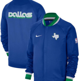 Men's Dallas Mavericks Blue 2022 23 City Edition Full-Zip Jacket