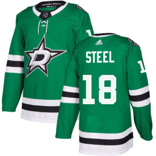 Men's Dallas Stars #18 Sam Steel Green Stitched Jersey
