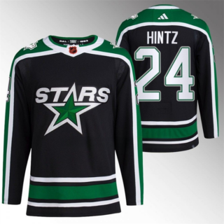 Men's Dallas Stars #24 Roope Hintz Black 2022-23 Reverse Retro Stitched Jersey