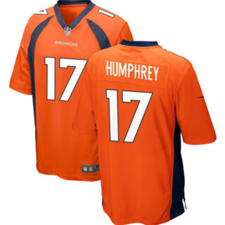Men's Denver Broncos #17 Lil'Jordan Humphrey Orange Stitched Game Football Jersey