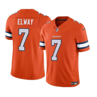 Men's Denver Broncos #7 John Elway Orange 2023 F.U.S.E. Vapor Untouchable Stitched Jersey
