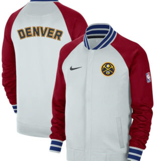 Men's Denver Nuggets Grey Red 2022 23 City Edition Full-Zip Jacket