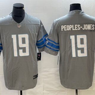 Men's Detroit Lions #19 Donovan Peoples-Jones Grey Vapor Untouchable Limited Stitched Jersey