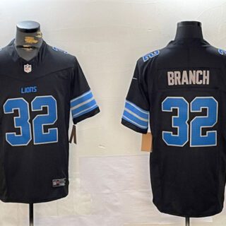 Men's Detroit Lions #32 Brian Branch Black 2024 F.U.S.E. 2nd Alternate Vapor Limited Stitched Jersey