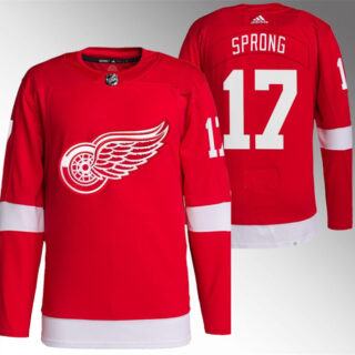 Men's Detroit Red Wings #17 Daniel Sprong Red Stitched Jersey