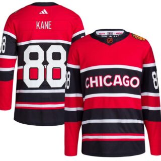 Men's Detroit Red Wings #88 Patrick Kane Black Reverse Retro Stitched Jersey