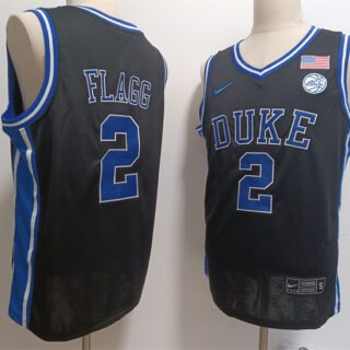 Men's Duke Blue Devils #2 Cooper Flagg Black Stitched Basketball Jersey