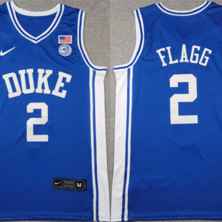 Men's Duke Blue Devils #2 Cooper Flagg Blue Stitched Basketball Jersey