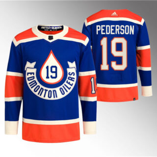 Men's Edmonton Oilers #19 Lane Pederson 2023 Royal Heritage Classic Primegreen Stitched Jersey