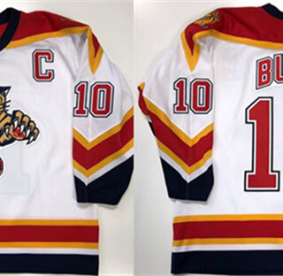 Men's Florida Panthers #10 Pavel Bure White Stitched Jersey