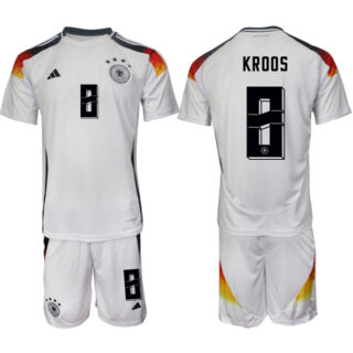 Men's Germany #8 Toni Kroos White 2024-25 Home Soccer Jersey