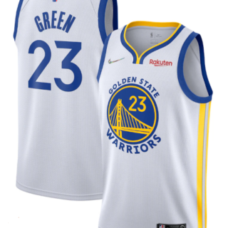 Men's Golden State Warriors #23 Draymond Green White Association Edition 75th Anniversary Swingman Stitched Jersey
