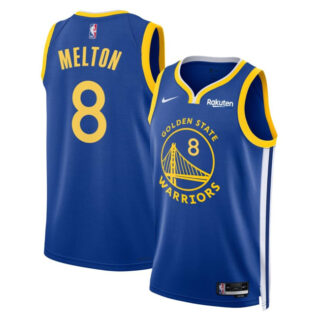 Men's Golden State Warriors #8 De'Anthony Melton Blue Icon Edition Stitched Basketball Jersey