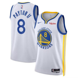 Men's Golden State Warriors #8 Gary Payton II 2022 23 White Icon Edition Swingman Stitched Basketball Jersey
