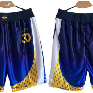Men's Golden State Warriors Blue Shorts (Run Small)