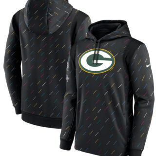 Men's Green Bay Packers 2021 Charcoal Crucial Catch Therma Pullover Hoodie