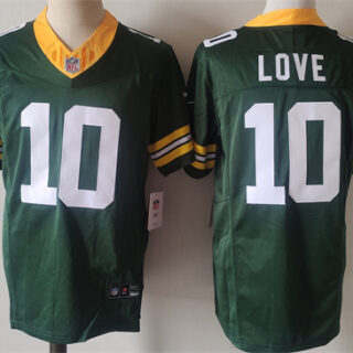 Men's Green Bay Packers #10 Jordan Love Green Vapor 2024 F.U.S.E. Limited Stitched Football Jersey
