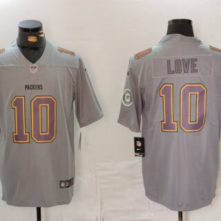 Men's Green Bay Packers #10 Jordan Love Grey 2023 F.U.S.E. With Patch Limited Stitched Football Jersey